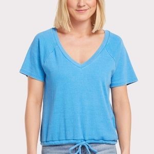 Chaser Raglan Tie Waist Top L